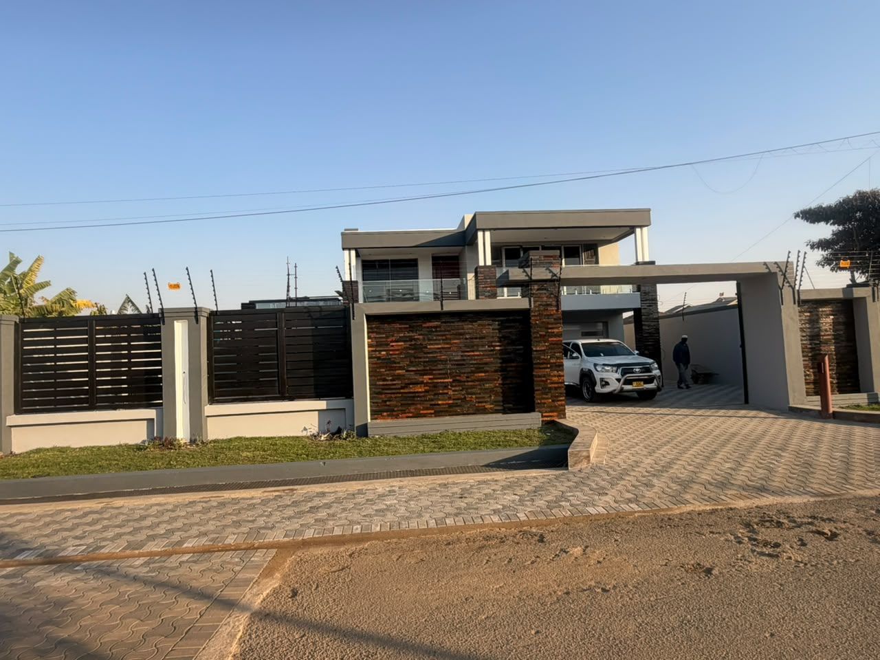 Completed double-storey home by Vakanesu Construction